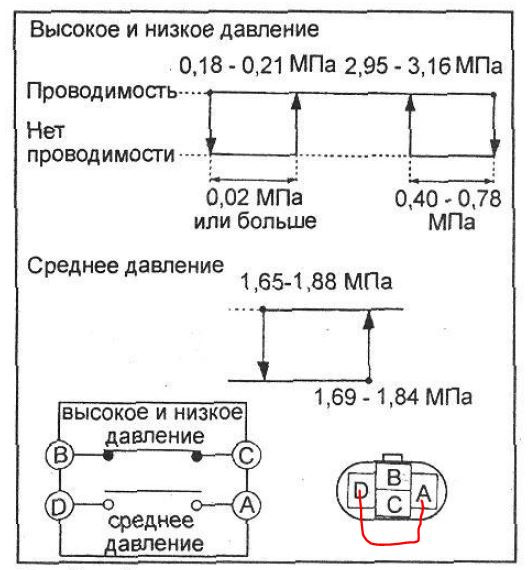 Проверка датчика давления хладагента