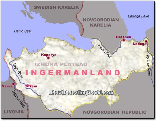 Карта ингрии ингерманландии