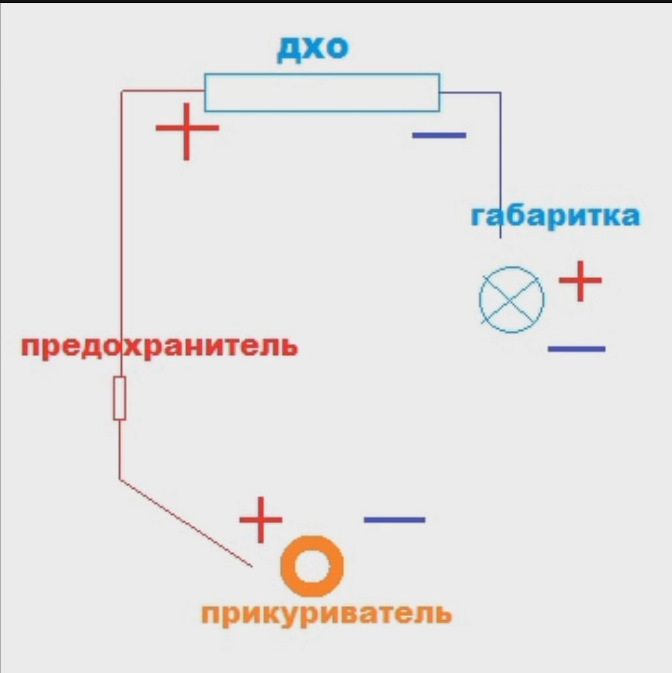 Подключение ходовых огней от генератора через реле схема подключения