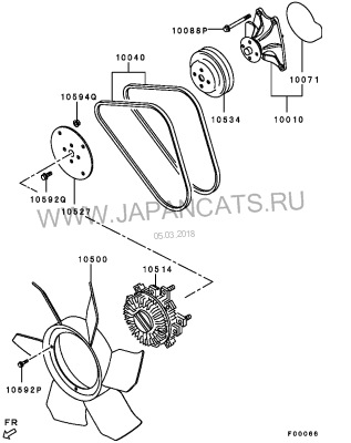 Pompa Aisin Wpm047v Mitsubishi Pajero 3 2 L 2008 Goda Na Drive2