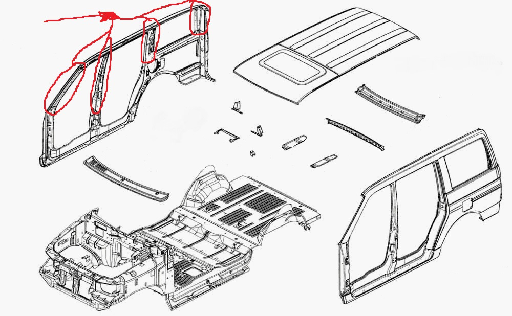 Схема кузова уаз патриот 2012