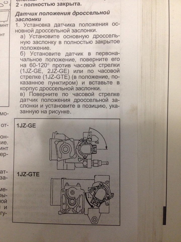 Положения заслонки