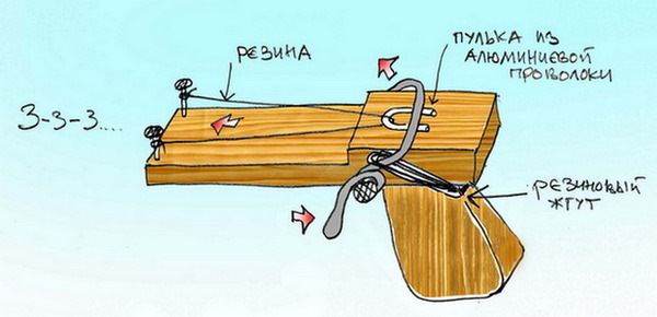 Как сделать самодельный пистолет из дерева стреляющий Поделки из фанеры - пистолет стреляющий канцелярскими резинками - DRIVE2