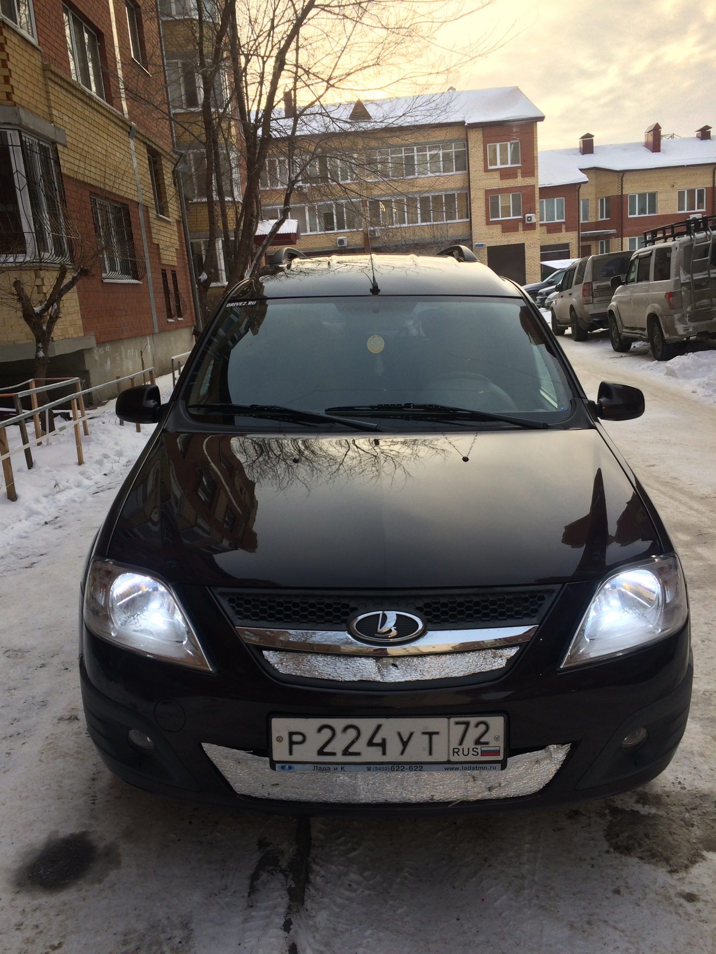 Защитные решетки на радиатор. — Lada Ларгус, 1,6 л, 2020 года ...