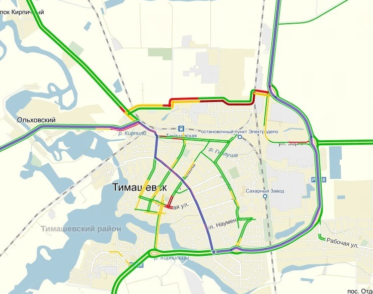 Тимашевск карта пробок