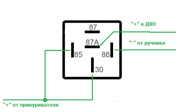 Дхо через ручник схема подключения