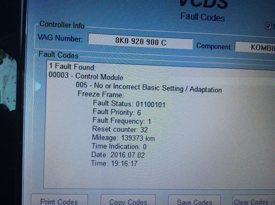 vag fault code 01502