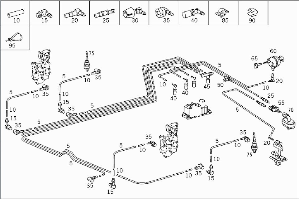 W202 компрессор центрального замка схема