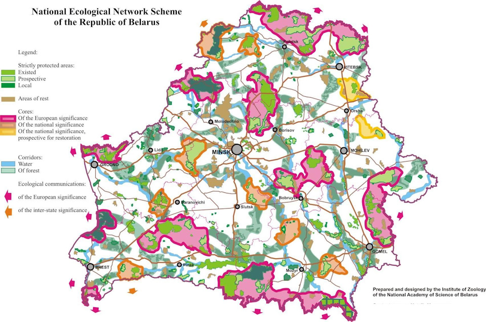 Белорусские заповедники карта
