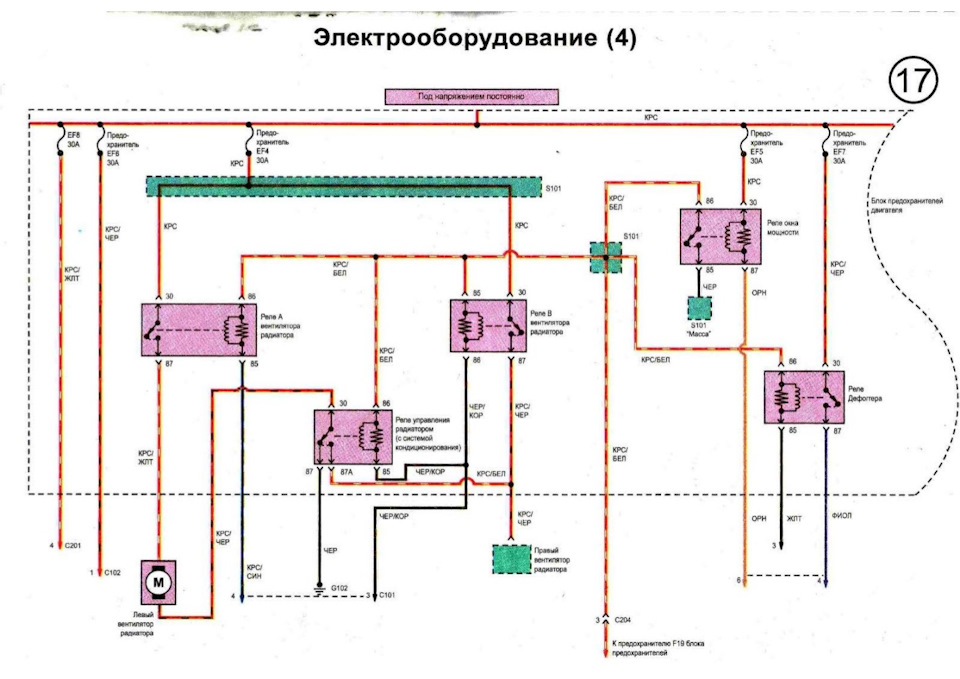 Ланос схема включения кондиционера