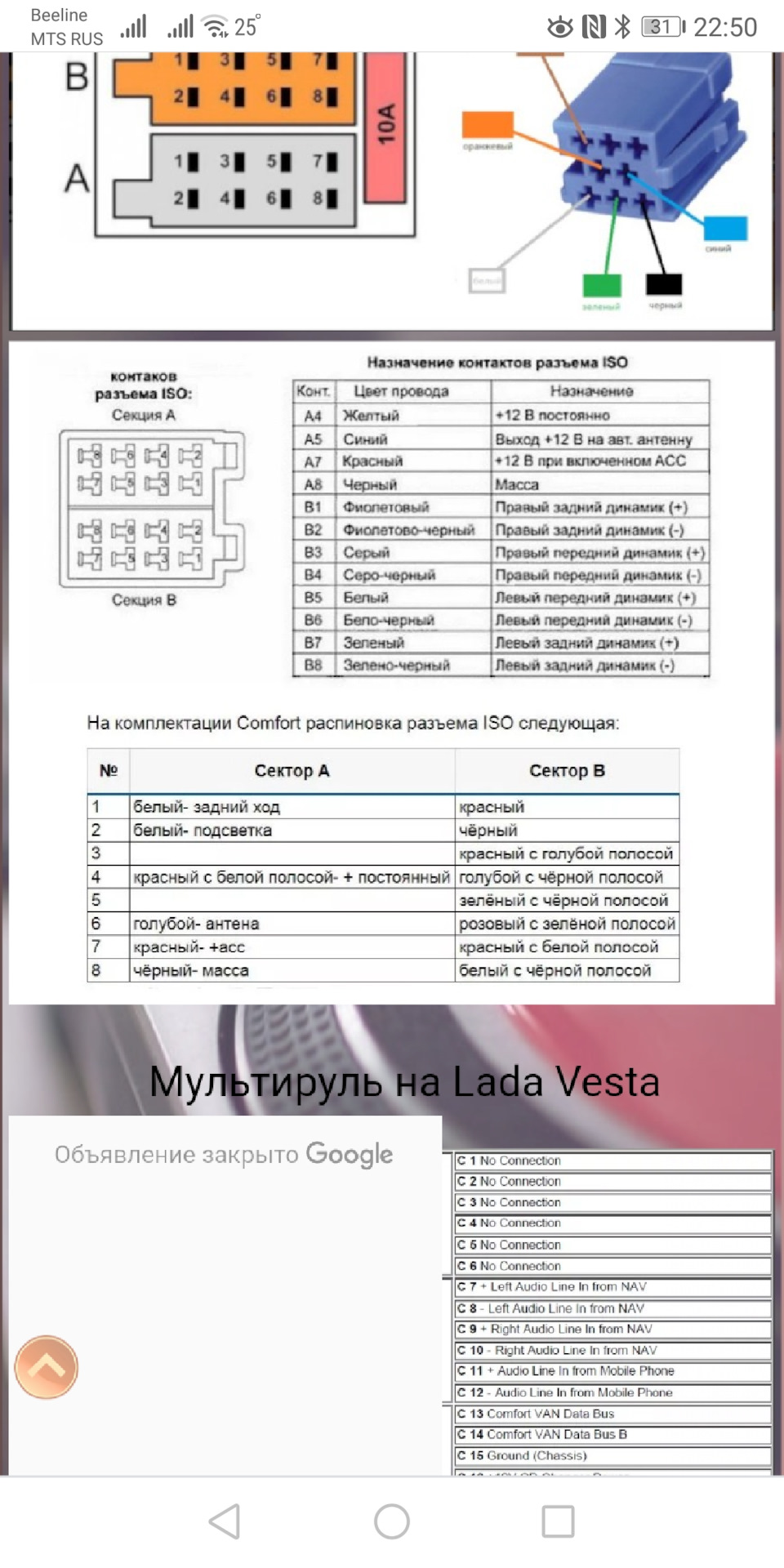 Распиновка ммс