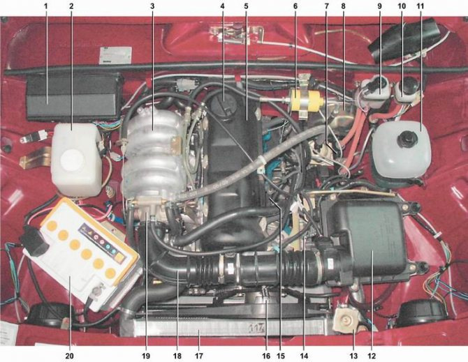 Схема двигателя ваз 2107 инжектор с описанием