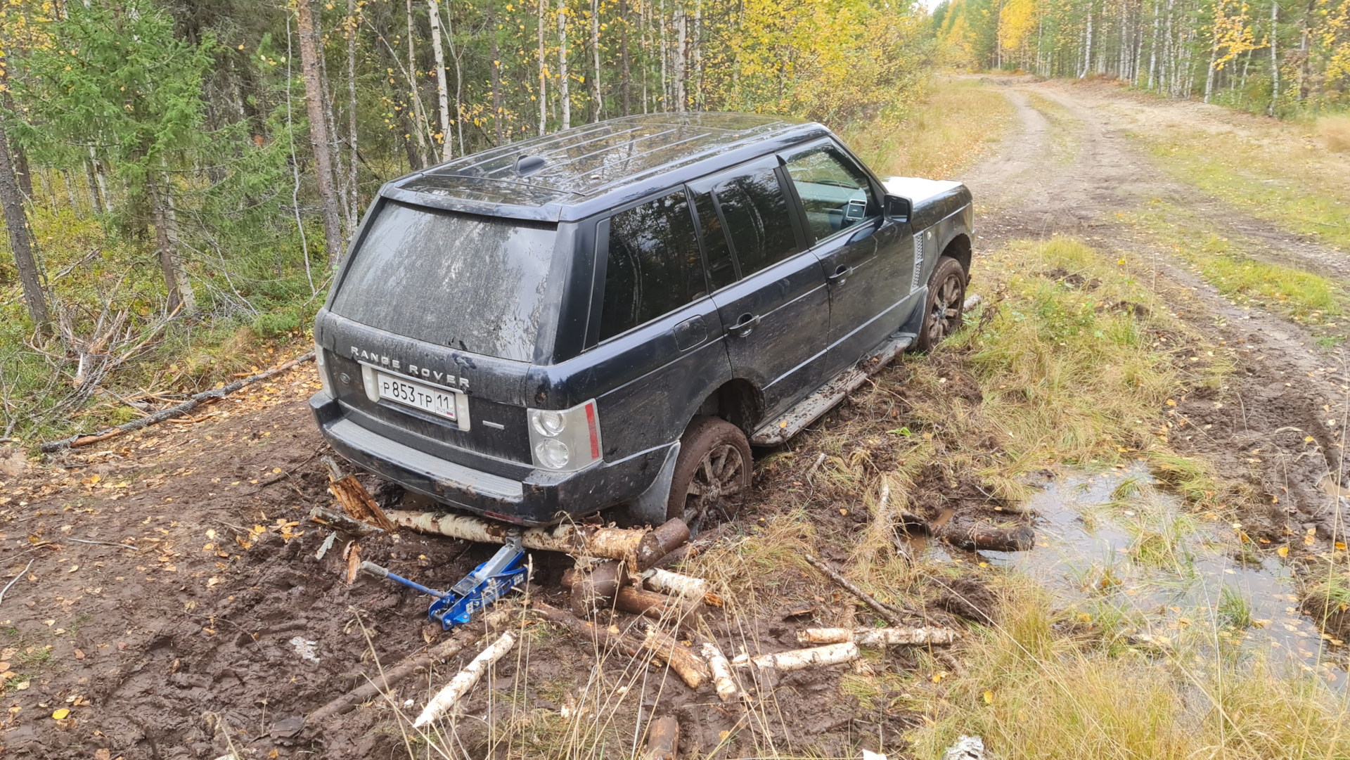 С прицепом — вызволились! — Land Rover Range Rover (3G), 5 л, 2009 года |  другое | DRIVE2