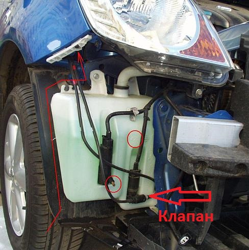 Jac t6 как снять бачок стеклоомывателя