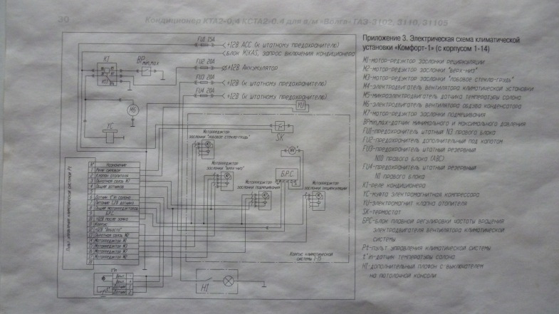 Климат контроль газ 31105 инструкция