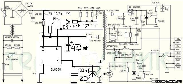 Схема блока питания триколор 12v 2a