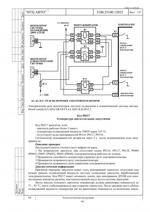 Реле вентилятора гранта схема