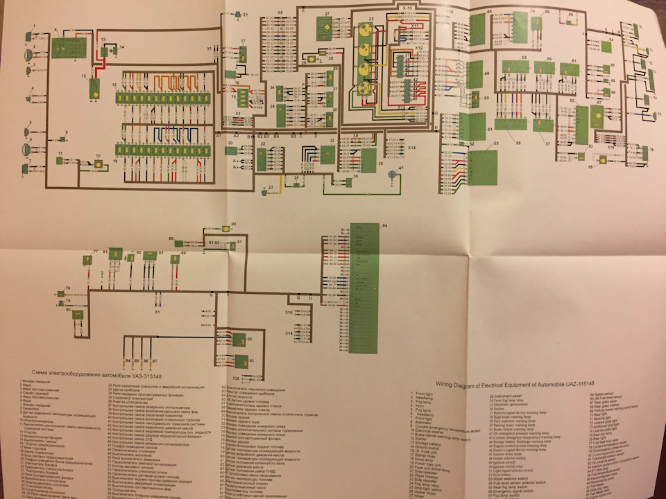 Схема проводки уаз патриот 2015