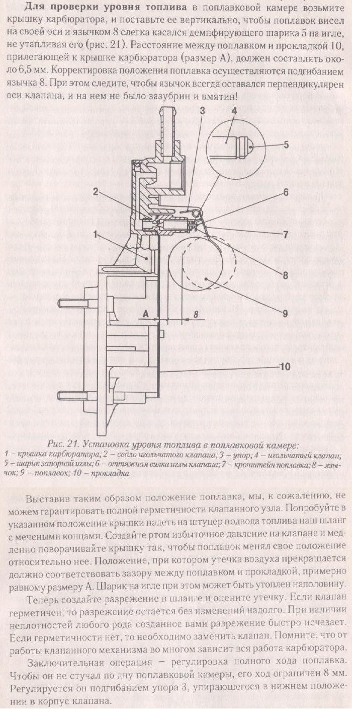 Карбюратор vm22 схема