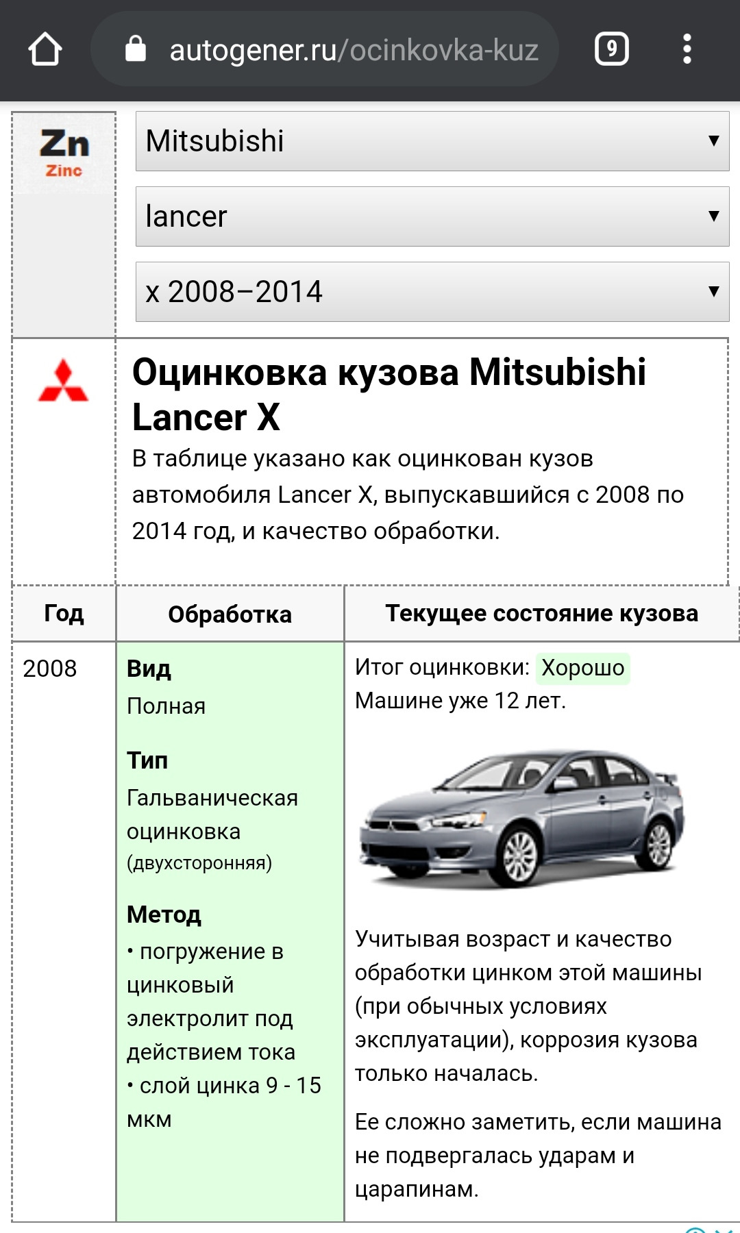 Кузов Лансер 10 — Mitsubishi Lancer X, 1,8 л, 2008 года | кузовной ремонт |  DRIVE2