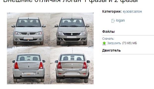 Фары логан фаза 1 и фаза 2 отличия