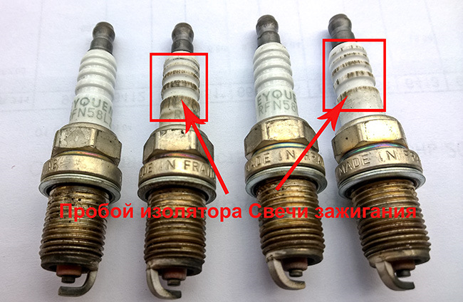 Пробой свечи зажигания фото