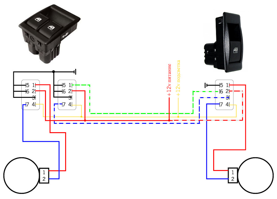 Стеклоподъемники лада гранта схема