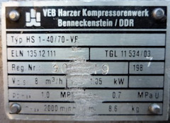 Veb harzer kompressorenwerk