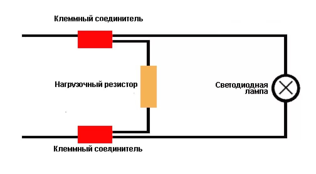 Схема подключения резистора