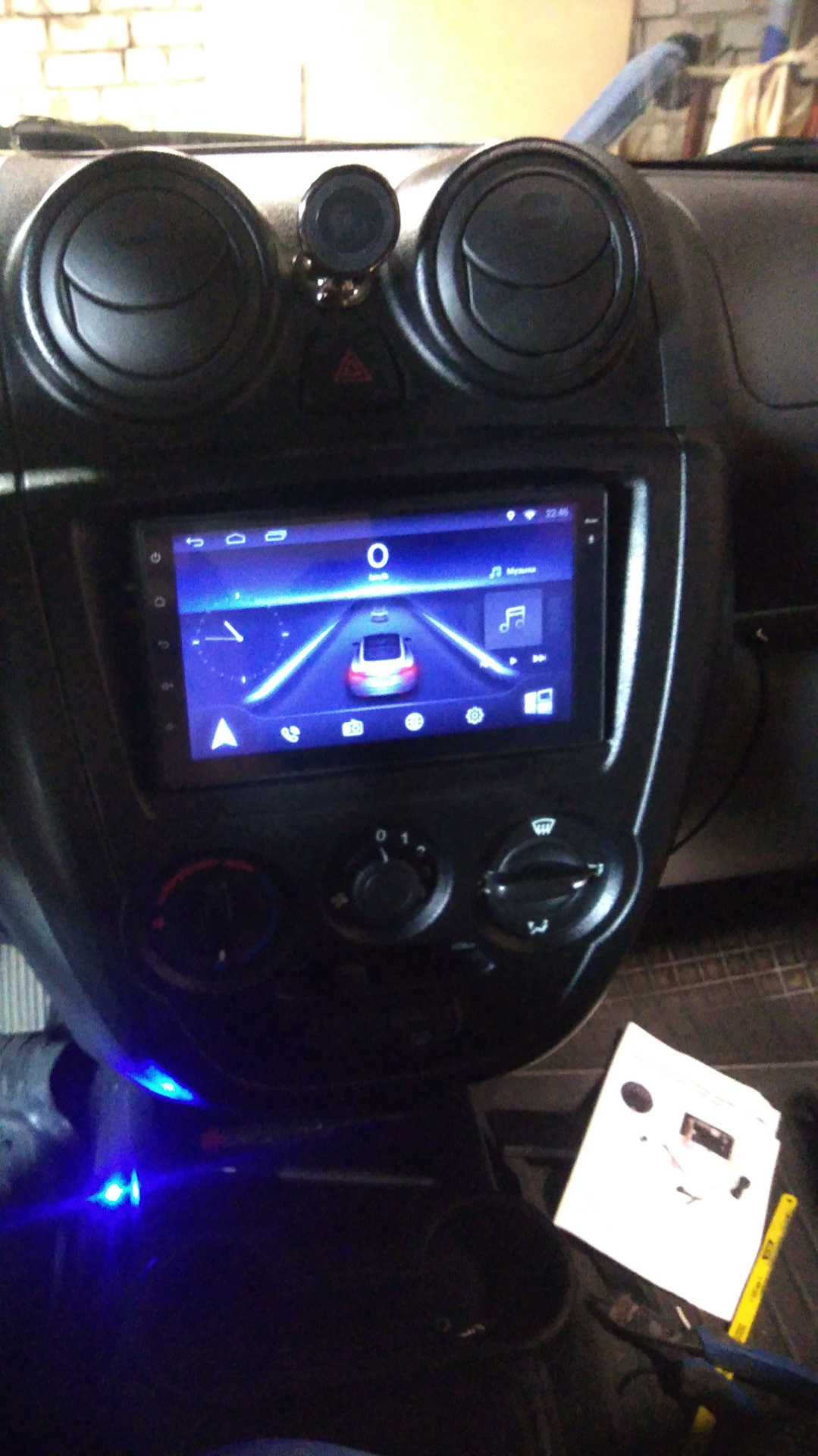 Магнитола 7018b и камера заднего вида — Lada Гранта лифтбек, 1,6 л ...