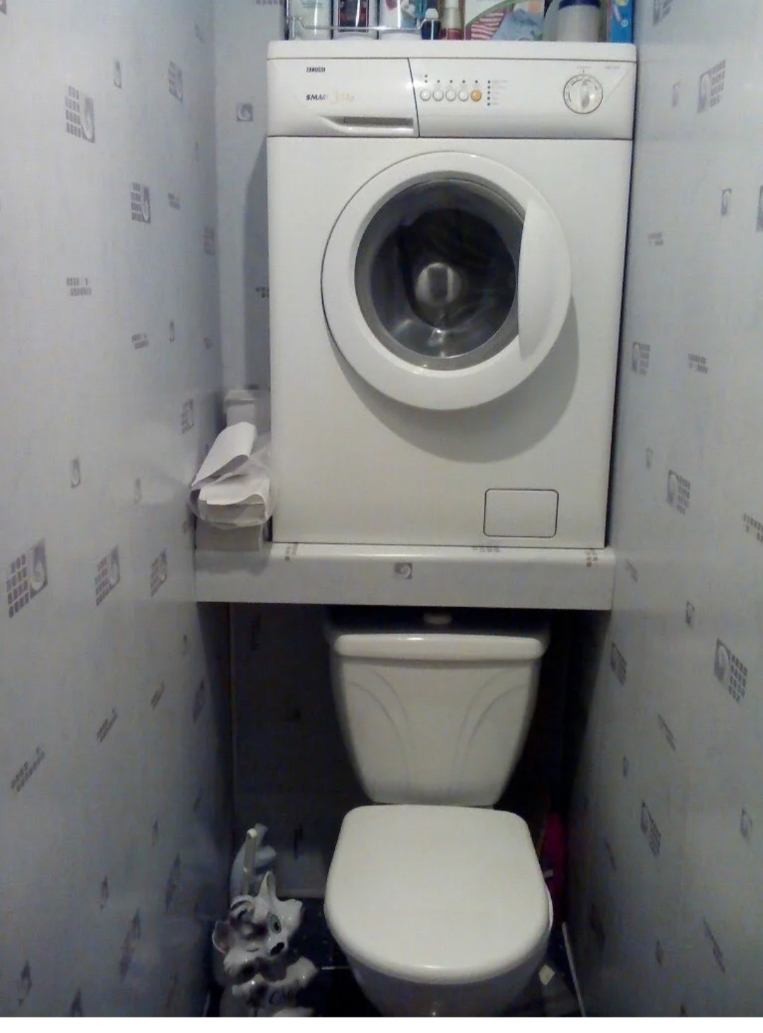 установка стиральной машины ванной фото
