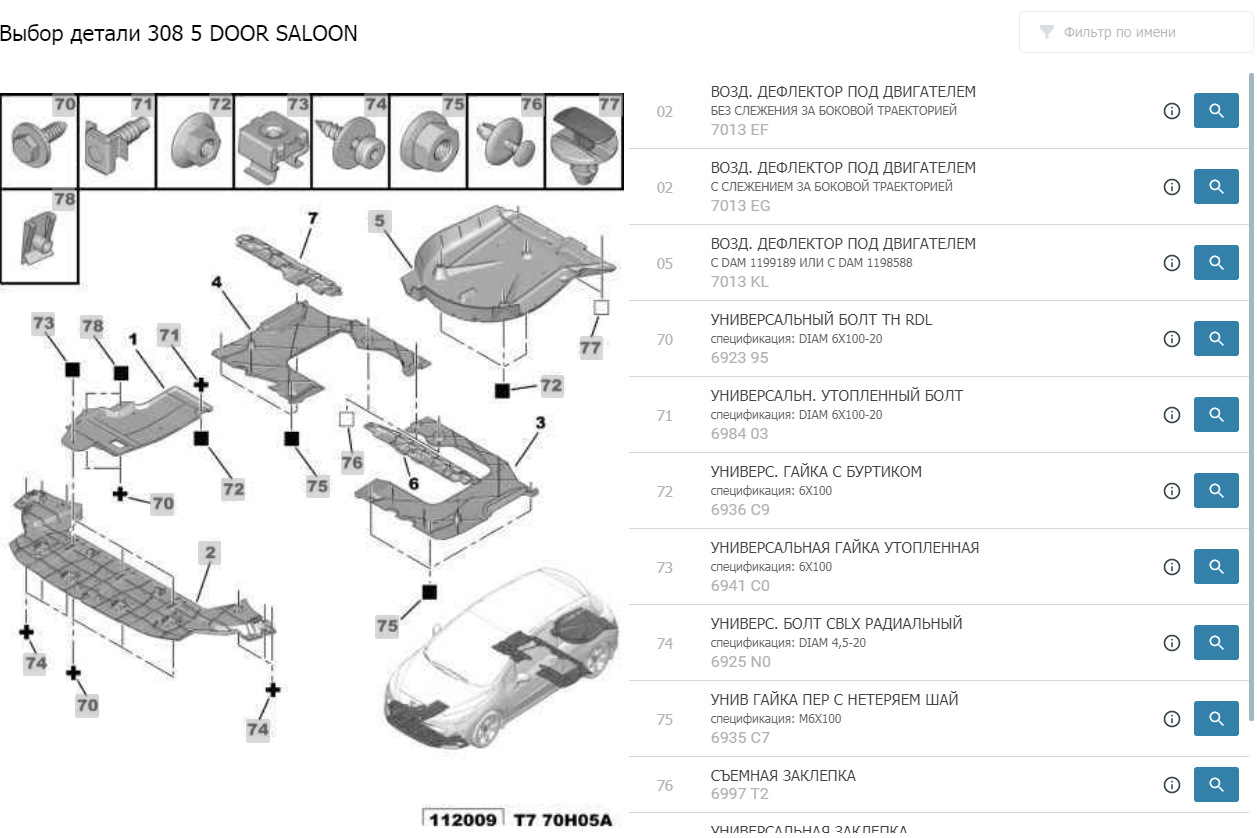Пежо 3008 запчасти каталог с фотографиями и названиями