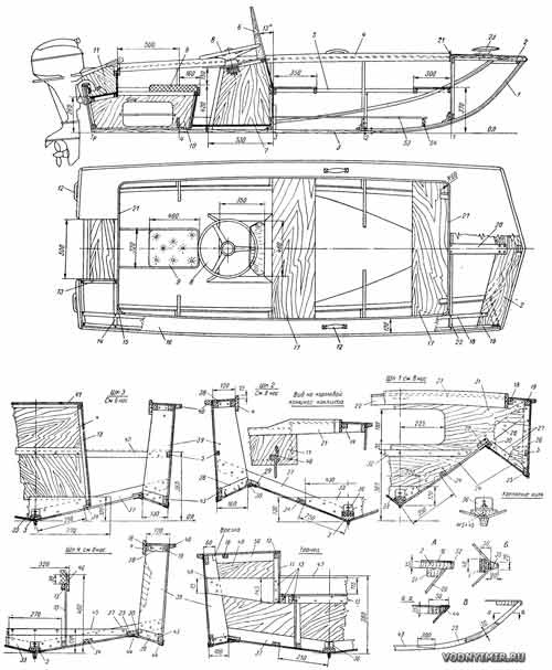 Лодка металлическая чертеж