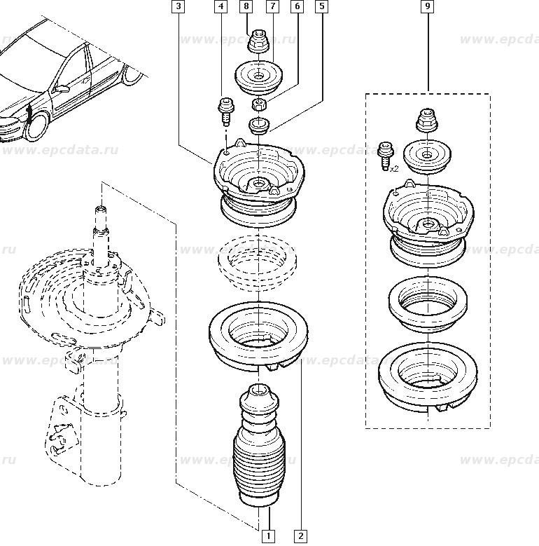 Крепление глушителя — Renault Laguna II, 1,8 л, 2002 года | другое | DRIVE2