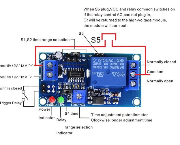 Реле времени 12 вольт подключение