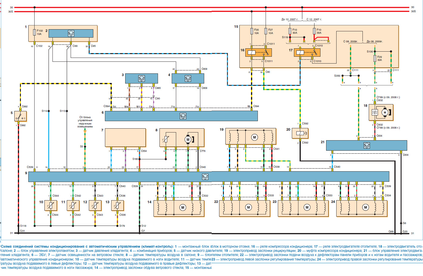 Электрическая схема климат контроля форд фокус 2 рестайлинг