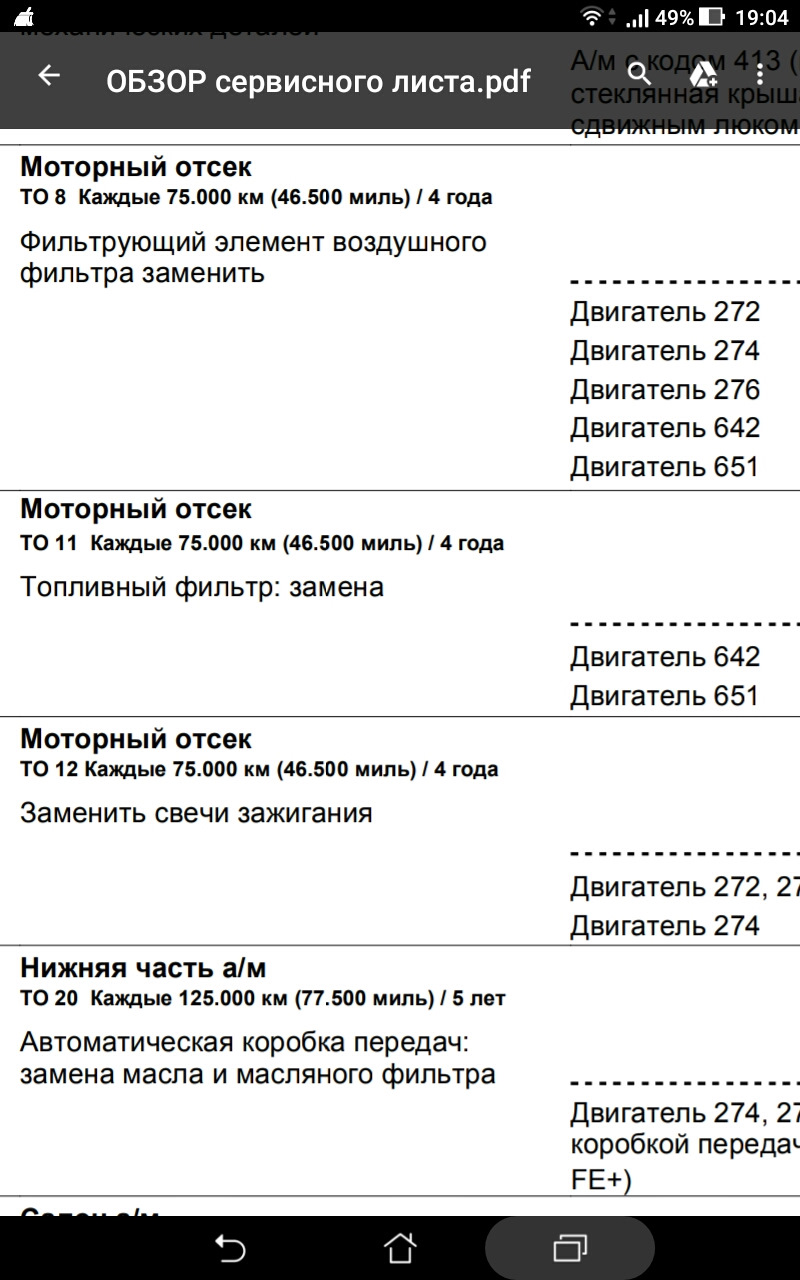 Период замены топливного фильтра