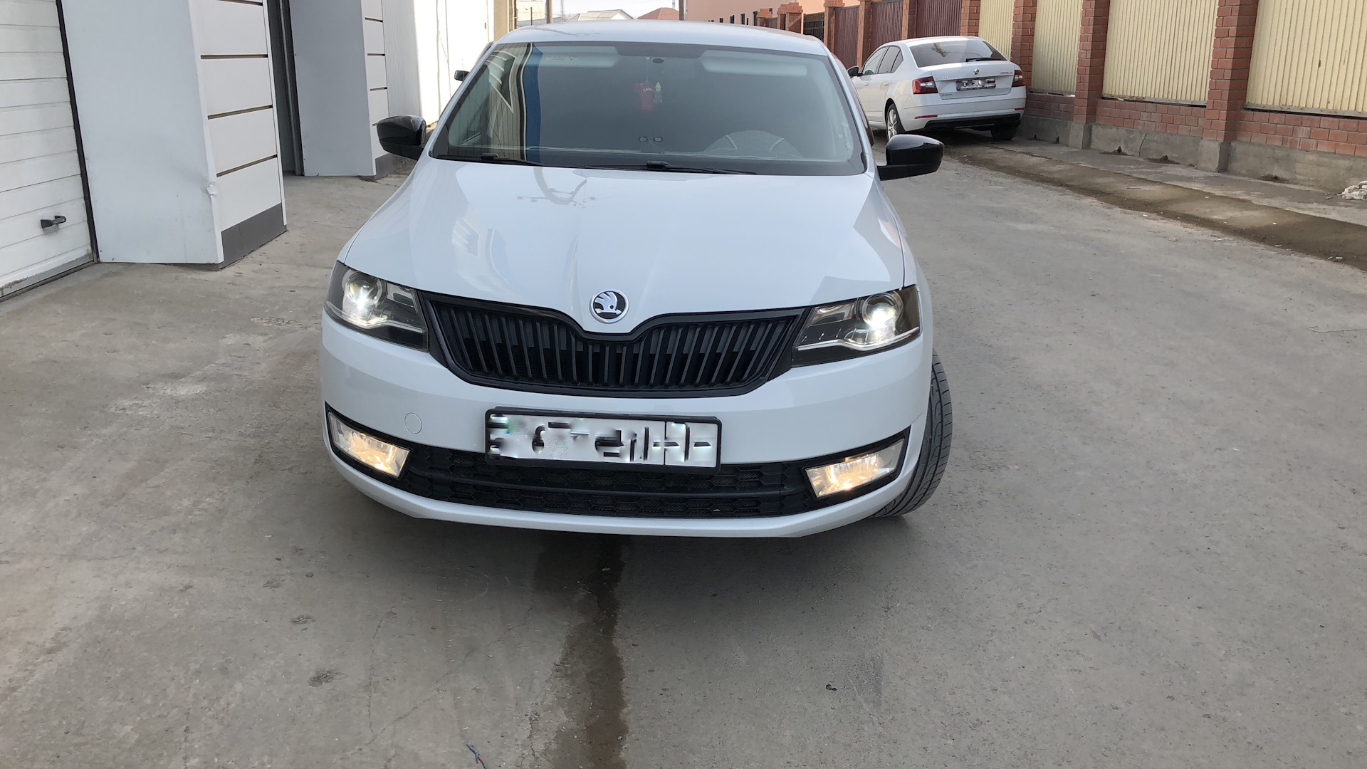 Я вот тут задумал поменять желтый галоген на белый… — Skoda Rapid (1G), 1,4  л, 2016 года | аксессуары | DRIVE2