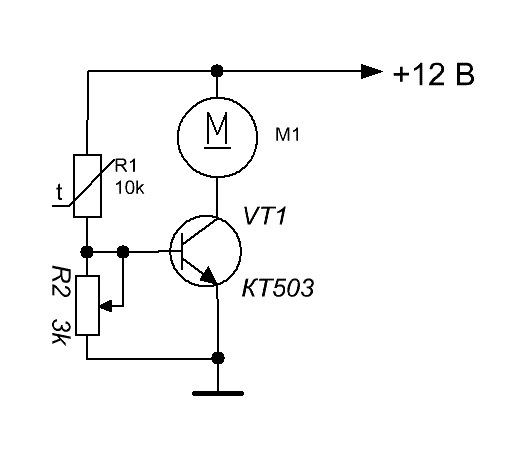 Управление вентиляторами. Терморегулятор скорости вращения вентилятора 12в. Схема температурного датчика для вентилятора 12 вольт. Регулятор скорости вращения вентилятора схема. Схемы включения вентилятора от термодатчика.
