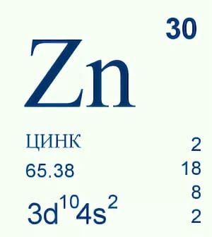 Zn s элемент