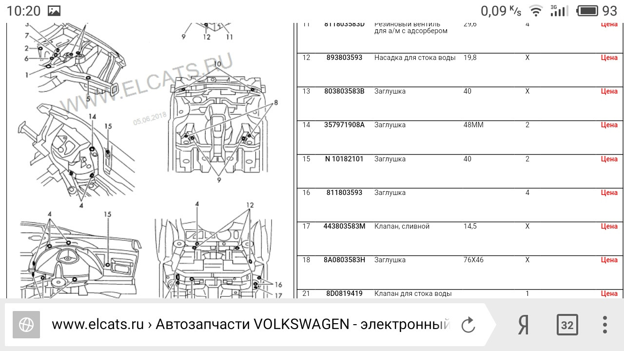 Заглушки днища — Volkswagen Passat B5, 1,8 л, 1998 года | другое | DRIVE2
