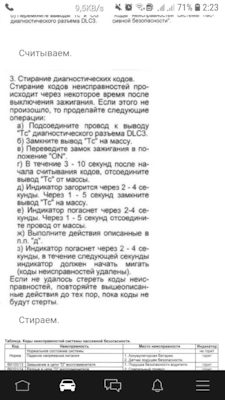 коды неисправностей toyota rav4. FSAAAgMRO A 240. коды неисправностей toyota rav4 фото. коды неисправностей toyota rav4-FSAAAgMRO A 240. картинка коды неисправностей toyota rav4. картинка FSAAAgMRO A 240. Режим текущей самодиагностикиДля получения выходного диагностического кода необходимо выполнить следующие процедуры.1. Проверьте начальные условия.а) Напряжение аккумуляторной батареи — не ниже 11 вольт.б) дросельная заслонка — полностью закрыта.в) Рычаг управления коробкой переключения передач — в нейтральном положении (я делал в паркинге.г) Все дополнительное оборудование выключено.д) Двигатель прогрет до нормальной температуры.2. Включите зажигание, но не запускайте двигатель.3. Замкните накоротко выводы диагностического разъема "TE1" и "E1".4 Прочтите диагностический код по количеству вспышек табло "CHECK".Я сначала замкнул а потом вкл зажигание!