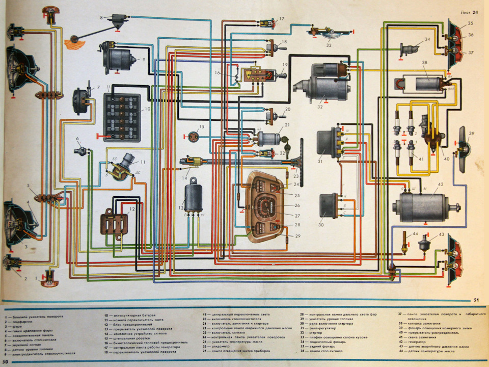 Схема электрооборудования луаз 969м цветная