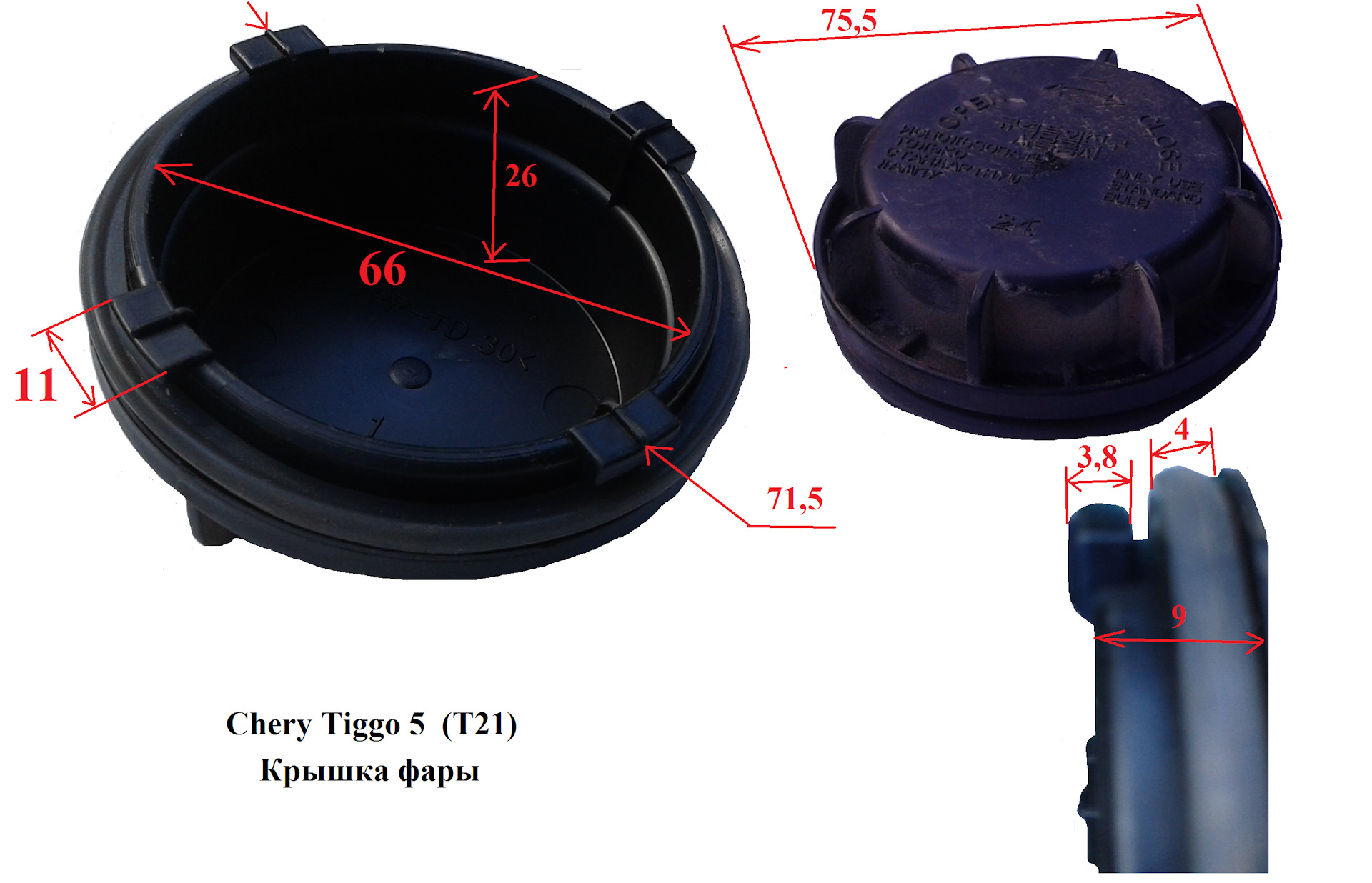 Диаметр колпачка