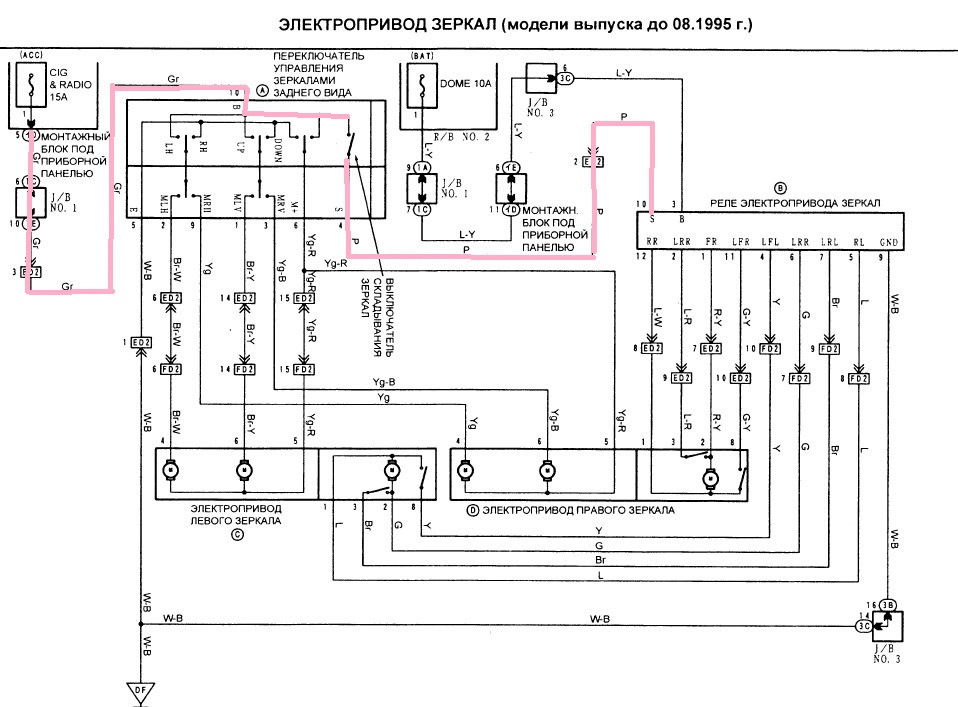 Тойота селика схема предохранителей