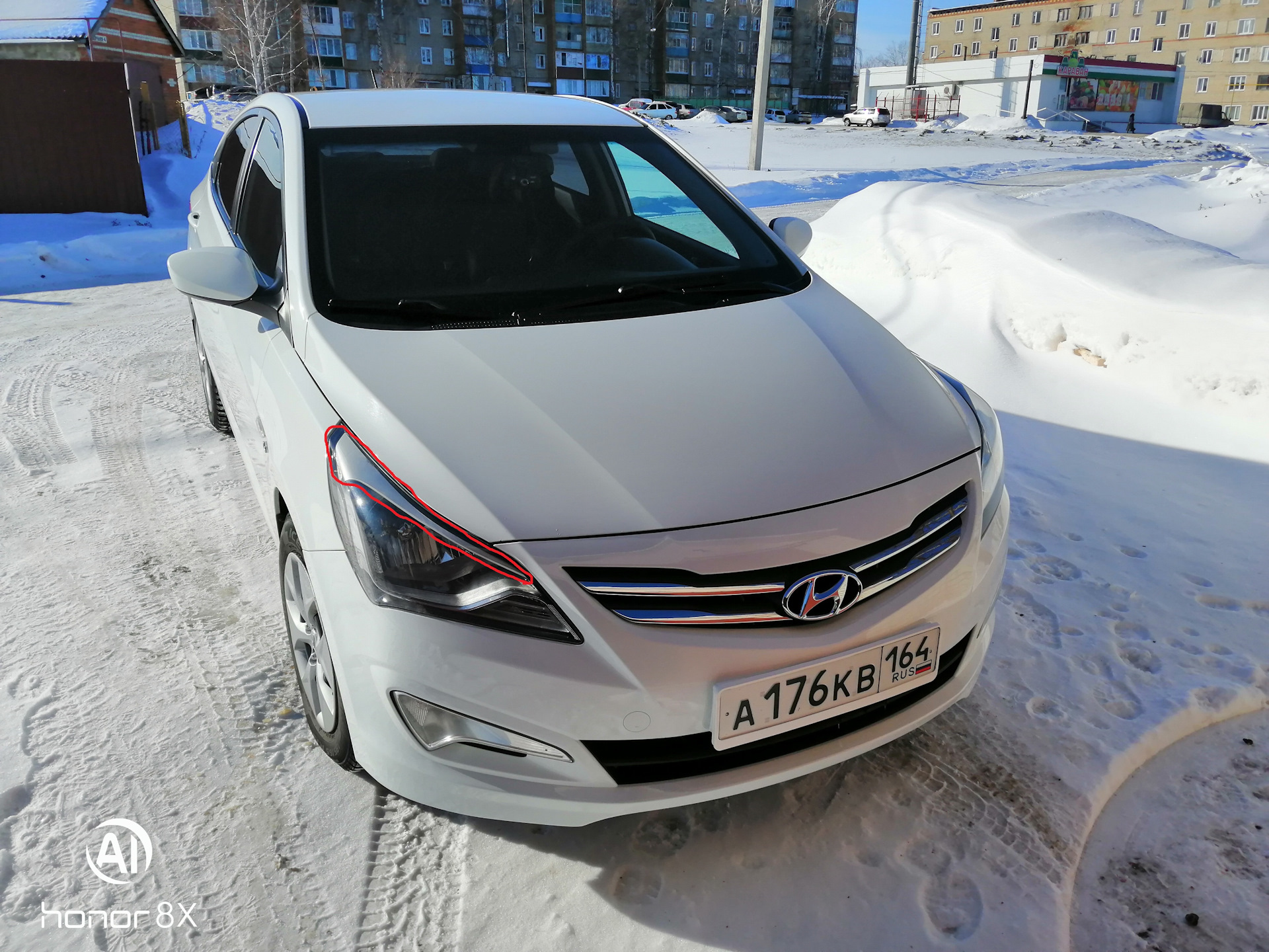 №55 Реснички на фары — Hyundai Solaris, 1,6 л, 2014 года | стайлинг | DRIVE2