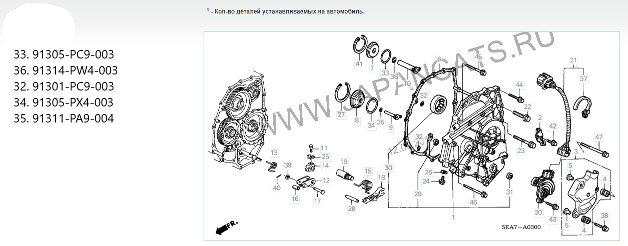 Схема акпп хонда срв
