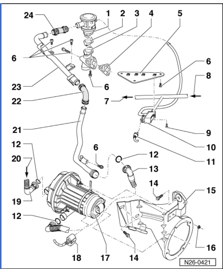 Детали двигателя Volkswagen Passat B5 (1997-2005) 1.8 T 20V (170/150 л.с.)