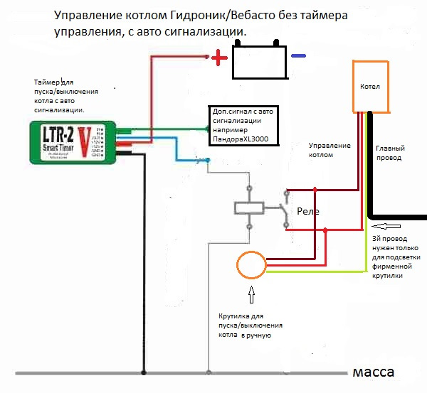 Eberspacher схема подключения проводов