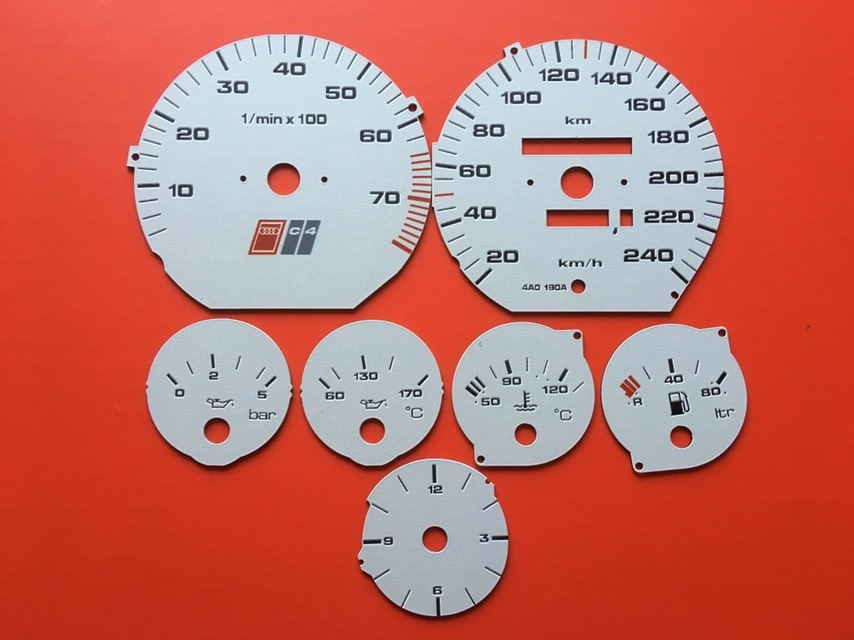 Приборов 100. Шкалы приборов Ауди 100 с4 2.3. Шкала приборов Ауди а6 с5. Шкалы приборов Ауди 100 с4. Белые шкалы приборов Ауди 100 s4 c4.
